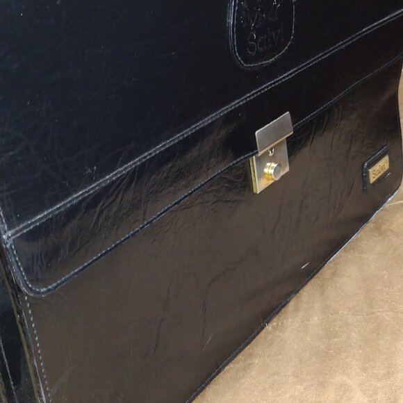 Men or Women's Leather Brief Case by Italian designer Salvi - Picture 7 of 13